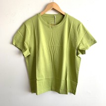 Everlane Organic Cotton Boxy Crewneck Yellow Green T-shirt Size Small S - £18.62 GBP