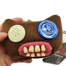 Fuggler Funny Ugly Monster Collectible Plush Backpack Clip-On Mr. Buttons Brown - £10.55 GBP