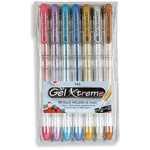 Gel Xtreme Metallic Pens .7mm 7/Pkg Blue, Green, Gold, Pink, Silver, Pur... - $19.78