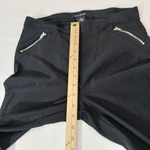 Zac & Rachel Women's Black Stretch Leggings Zip Pockets Size 6 (24×26) image 9