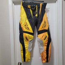 FLY Racing Kinetic 805 Yellow / Orange Motocross Pants Hip Pads Mens 36 - £44.65 GBP