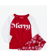 Family pajamas-Created By macy&#39;s, ONLY TOP-Kid&#39;s MERRY- Size:2T/3T - £4.67 GBP