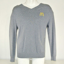 McDONALDS Restaurant Manager Employee Uniform Sweater V Neck Gray Size L... - £21.31 GBP