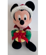 Disney Animated Christmas Singing Mickey Mouse with Present 8&quot; Plush w/V... - $34.71 CAD