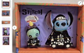 Disney Stitch and Scrump Halloween Skeleton Ceramic Salt and Pepper Shak... - $21.75