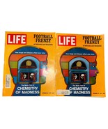 2x LIFE Magazine 11/26/1971 Football Frenzy Nebraska Oklahoma The Brain ... - $406.53 MXN