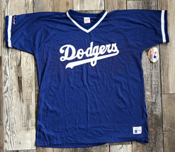 Los Angeles Dodgers Vintage T-Shirt Deadstock Rawlings - Blue - Size XL - $59.39