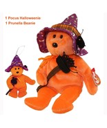 Prunella &amp; Pocus Halloween Bear Ty Beanie Baby and Halloweenie Beanies S... - $30.80 CAD