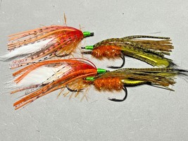 *2022* Bass, New Pumpkin Olive &amp; Red-white Size 1/0, Per 4 - £5.97 GBP