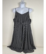 NWT Torrid Womens Plus Size 3 (3X) Blk/Wht Stripe Chiffon Strappy Maxi D... - £20.79 GBP