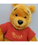 WALT DISNEY WORLD Winnie The Pooh &quot;POOH&quot;  14&quot; Plush Red Knit Sweater - $573.08 MXN