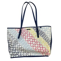 Nine West Shoulder Bag Tote Purse Mutlicolor Geometric Pockets Compartments - £10.95 GBP