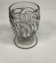 Double Wedding Ring Tumbler Goblet EAPG Clear Glass 1850s-1860 Antique - $24.74