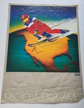 1980 Levi&#39;s Jeans Winter Olympics Ad Poster - Lake Placid NY - Skiing / ... - £11.73 GBP