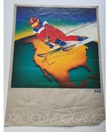 1980 Levi&#39;s Jeans Winter Olympics Ad Poster - Lake Placid NY - Skiing / ... - £11.65 GBP