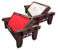 2 in 1 - 7Ft Red Pool Table Billiard become an Air Hockey Table with acc... - $2,299.00