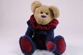 Boyds Mr. Barnum Jointed Bear Blue And Red Clown Stuffed Animal Toy Teddy Bear - £9.53 GBP