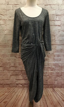 The Vanity Room Nordstrom Rack Gray Twist Front Body Con Hi Lo Midi Dress Size M - £26.59 GBP