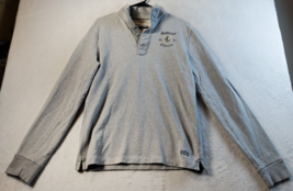 Hollister Sweatshirt Womens Size Large Gray 100% Cotton Long Sleeve Slit Logo - £14.39 GBP
