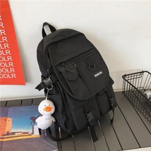 Solid Color Fashion Men&#39;s Backpack Summer New Nylon Waterproof School Bag For Bo - £38.69 GBP