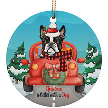 Christmas Is Better With A Boston Terrier Dog Ornament Gift Decor For Dog Lover - £13.27 GBP