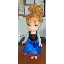 Disney Frozen Anna Doll Jakks Pacific 14&quot; Red Hair 2017 Aqua Eyes - £14.78 GBP