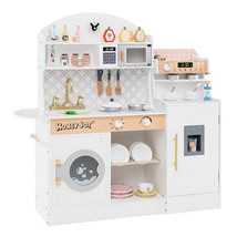 Kids Kitchen Set Wooden with Coffee Makers and Accessories-White - Color... - $3,749.78 MXN