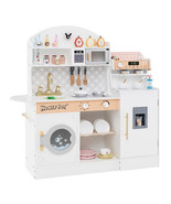 Kids Kitchen Set Wooden with Coffee Makers and Accessories-White - Color... - €172,28 EUR