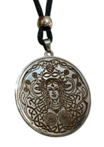 Freya Freyja Necklace Pendant Goddess Cats Norse Pagan Viking Steel Cord Bead - £6.73 GBP