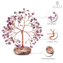 Amethyst Crystal Tree of Life Home and Office Desk Décor, 7 Chakra Reiki... - $53.99