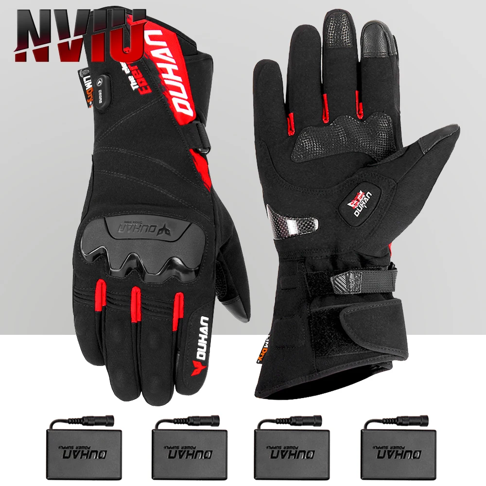 DUHAN Heated Gloves Rechargeable Battery Electric Heated Ski Winter Glove Men - £16.20 GBP+