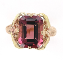 10k Rose Gold Filigree 3.80 Carat Pink Genuine Natural Tourmaline Ring (#J6550) - £815.10 GBP