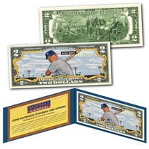 MICKEY MANTLE 1951 Bowman #253 NY Yankees iconic Card Art on Authentic $2 Bill - £11.75 GBP