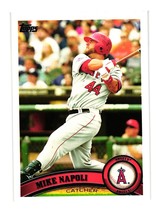 2011 Topps Baseball Card 201 Mike Napoli Angels Catcher - £2.24 GBP