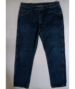 Wrangler Mens Jeans 38X32 Blue Regular Fit Straight Dark Wash Denim 5 Po... - $327.36 MXN