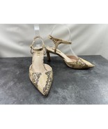 Louise et Cie Heels Women 7M Kaiyla Shoes Beige Snake Print Slingback Po... - €32,12 EUR