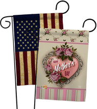 Rose Mother Day - Impressions Decorative USA Vintage Applique Garden Flags Pack  - £24.75 GBP