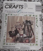 McCall&#39;s Pattern 5739 Stuffed Cat Family Precious Collections Uncut Vintage - £6.68 GBP