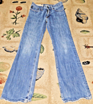Abercrombie &amp; Fitch KIDS Jeans SZ 14 Baxter Low Rise Slim Boot Denim Blue Pants - £15.12 GBP