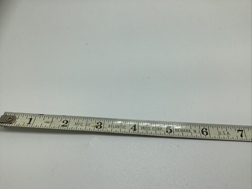 Vintage ATLANTIC White Tape Measure 6' Model S65W VGC & Clean Item image 7