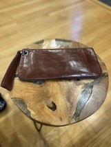Hobo Brown Leather Wristlet Clutch - $54.45