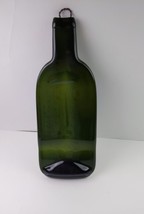 Wine Bottle Wall Decor Flattened Stretched Melted with Hanging Hook - $18.32