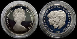 Great Britain 25 New Pence. 1981 (Silver. Coin KM#925a. Proof) Charles and Diana - £72.84 GBP