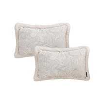 SOGA 2X 30cm Romantic French Mosley Jacquard Pillow French Jungle Jacquard Raw E - $99.90+