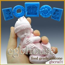 3D Silicone sugar/fondant/chocolate Mold-Lifelike/Newborn Baby Dell(2 part Mold) - £47.76 GBP