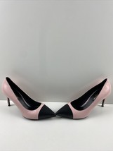 Saint Laurent PARIS 80 Pink Leather Pointed Cap Toe High Heels Women’s Size 39 - £365.25 GBP
