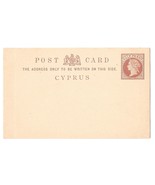 Cyprus Postal Stationary Card H&amp;G 1 1880 Half Penny Coat of Arms Victoria - £3.98 GBP