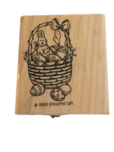 Stampin Up Easter Basket with Decorated Eggs Chocolate Rabbit Candy Card Making - £6.37 GBP