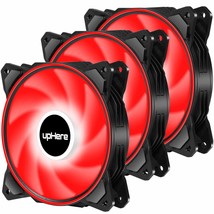 120Mm 3Pin Case Fan Low Noise High Airflow Ultra Quiet High Performance Red Led  - £21.88 GBP