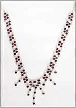 Necklace made with Silver and Garnet - £42.54 GBP